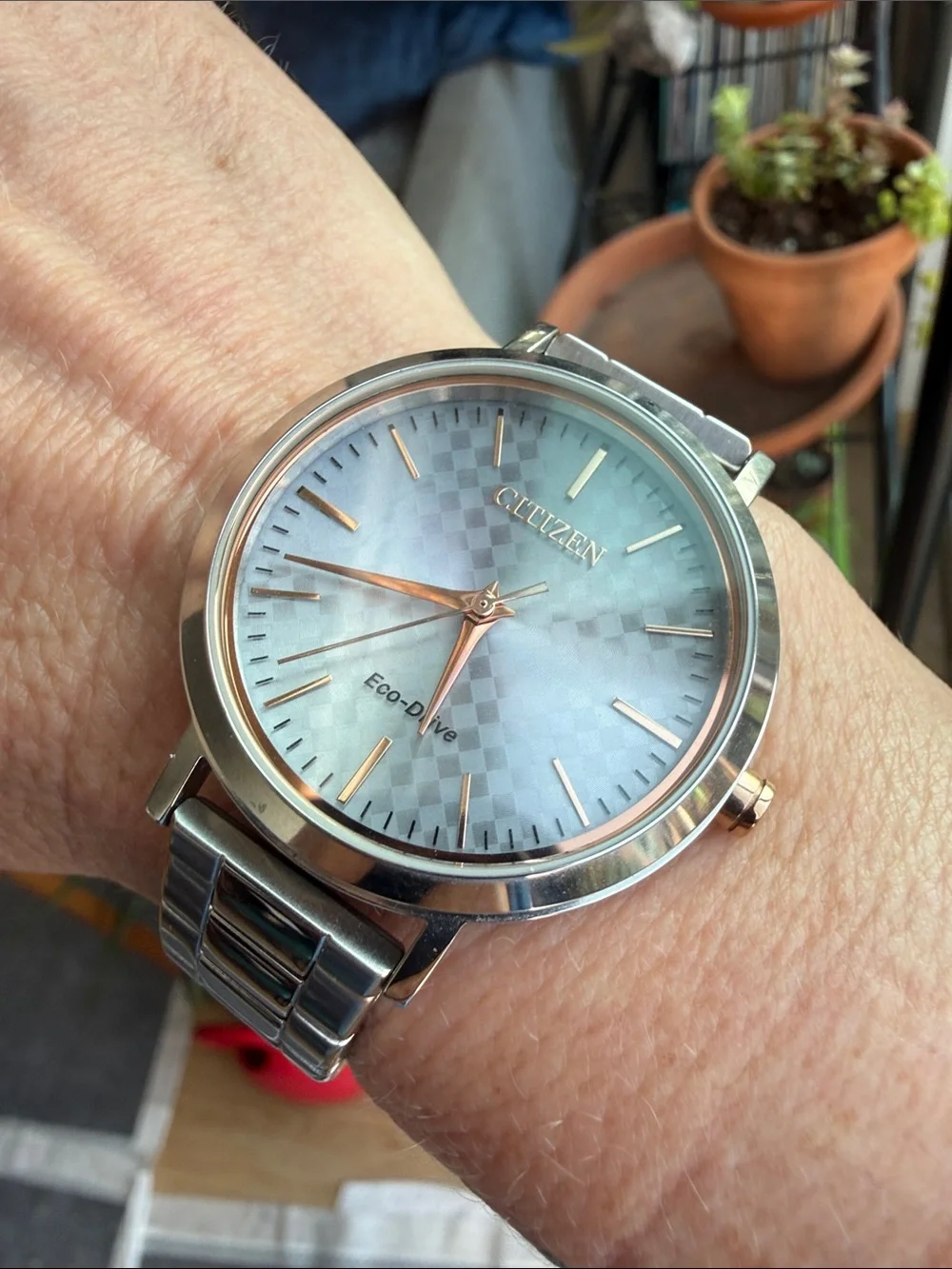 Citizen Women’s Eco-Drive Two-Tone Silver Watch with Rose Gold Accents